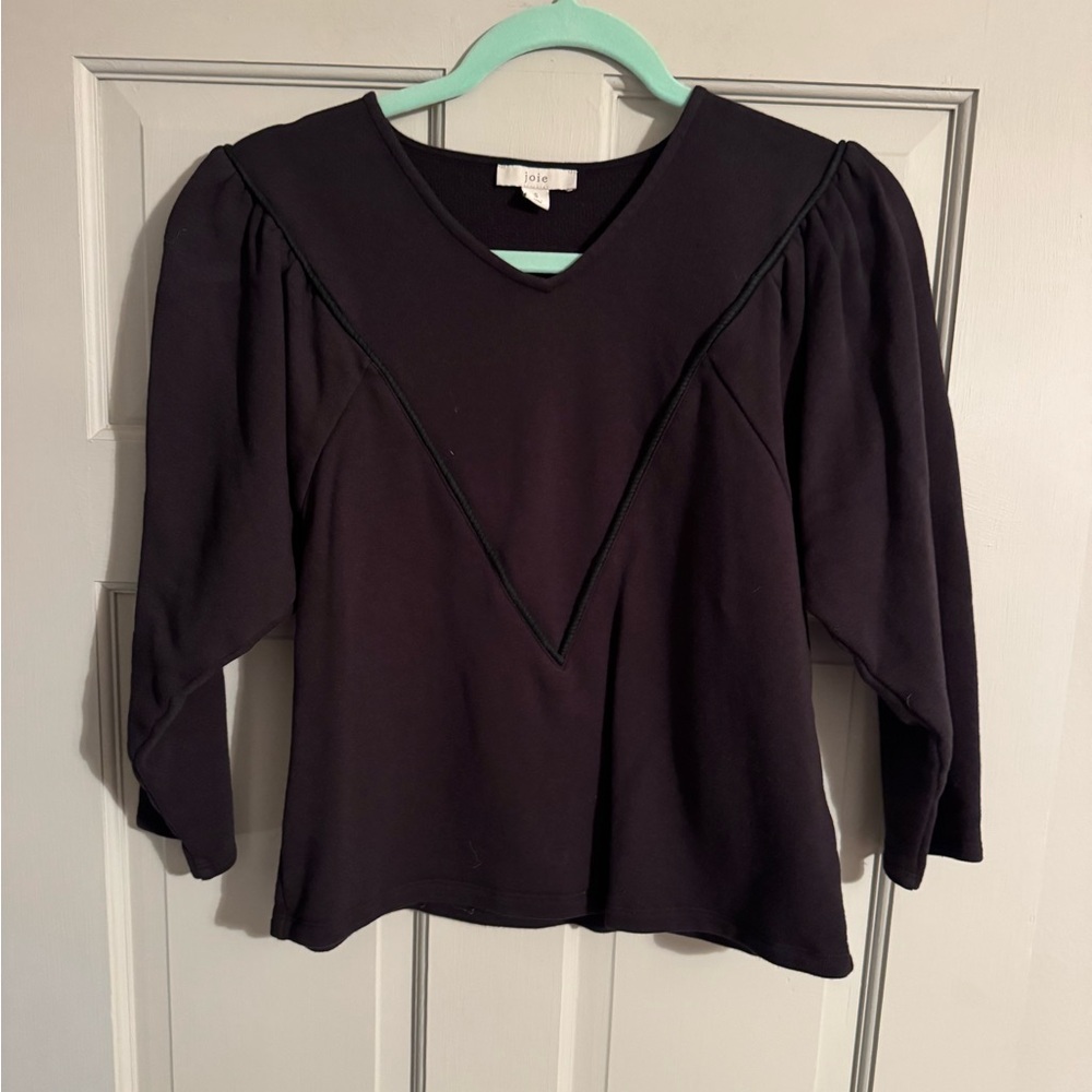 Joie Black V-Neck Sweatshirt